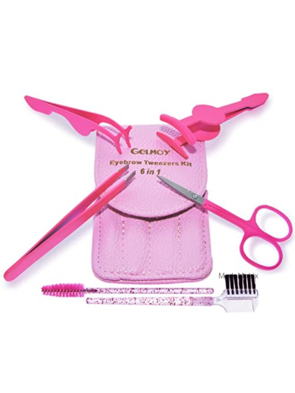 Stainless Steel Eyelash Curler Tweezers Grooming Kit 6 Pc Portable